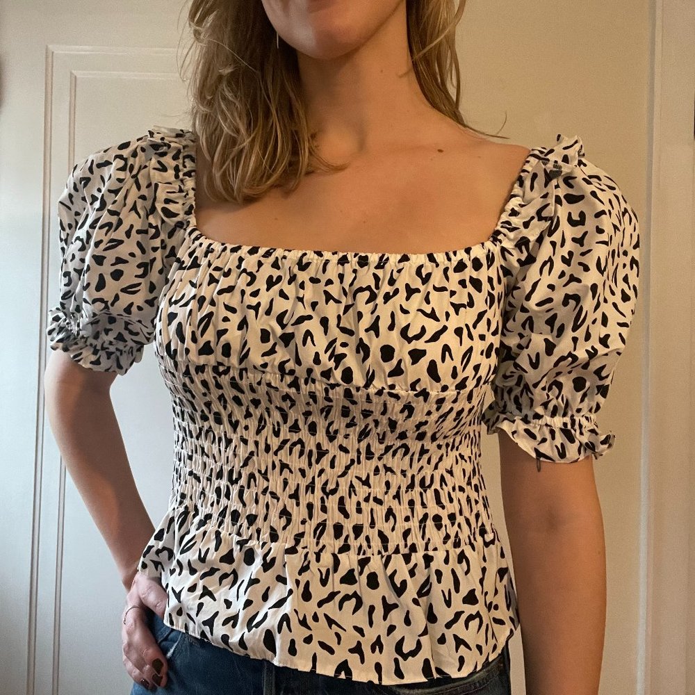 Topshop Blouse | Animal Print Blouse Size 8